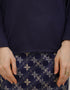 BAJU KURUNG KEDAH KRISLYN (NAVY BLUE)